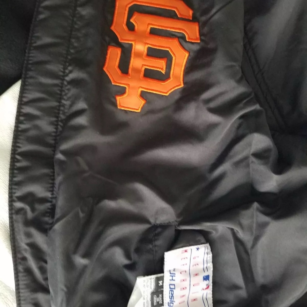 Black Bomber Jacket with Ribbed Collar and Cuffs - Picture 12 of 14